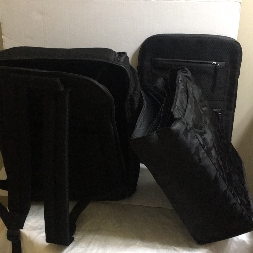 Black Backpack Inside File Laptop Sleeve Set